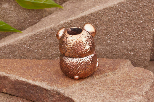 Бусина на темляк Мишка от мастерской Крымская бронза