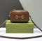 Маленькая женская сумка на плечо Gucci Horsebit 1955 коричневый