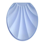 Крышка унитаза "РАКУШКА", голубой перламутр РП-812