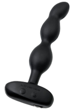 Черный анальный стимулятор с вибрацией и вращением Ridge - 17,2 см. (Цвет: черный)