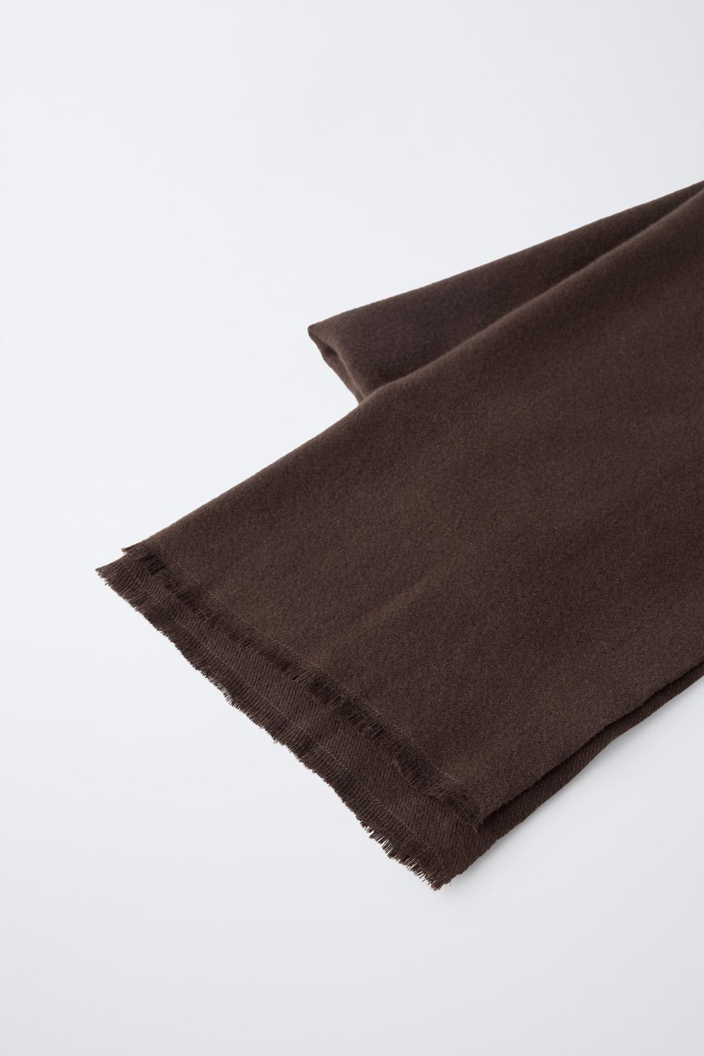 ZARA ШАРФ ИЗ МЯГКОЙ ТКАНИ, КОРИЧНЕВЫЙ