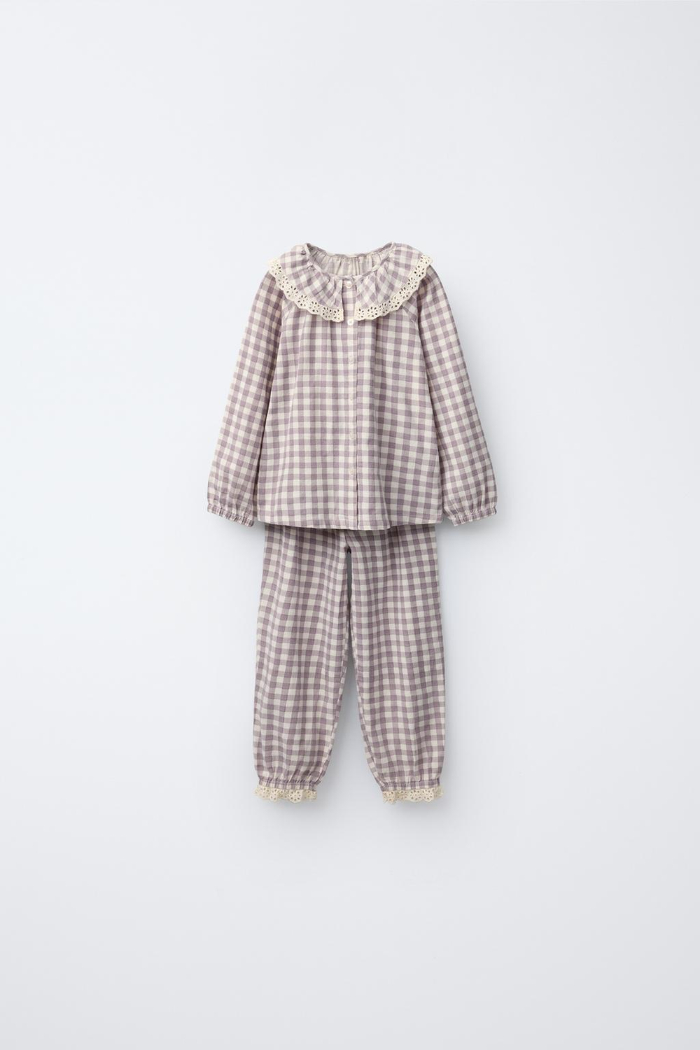 3–6 лет/ Пижама в клетку виши