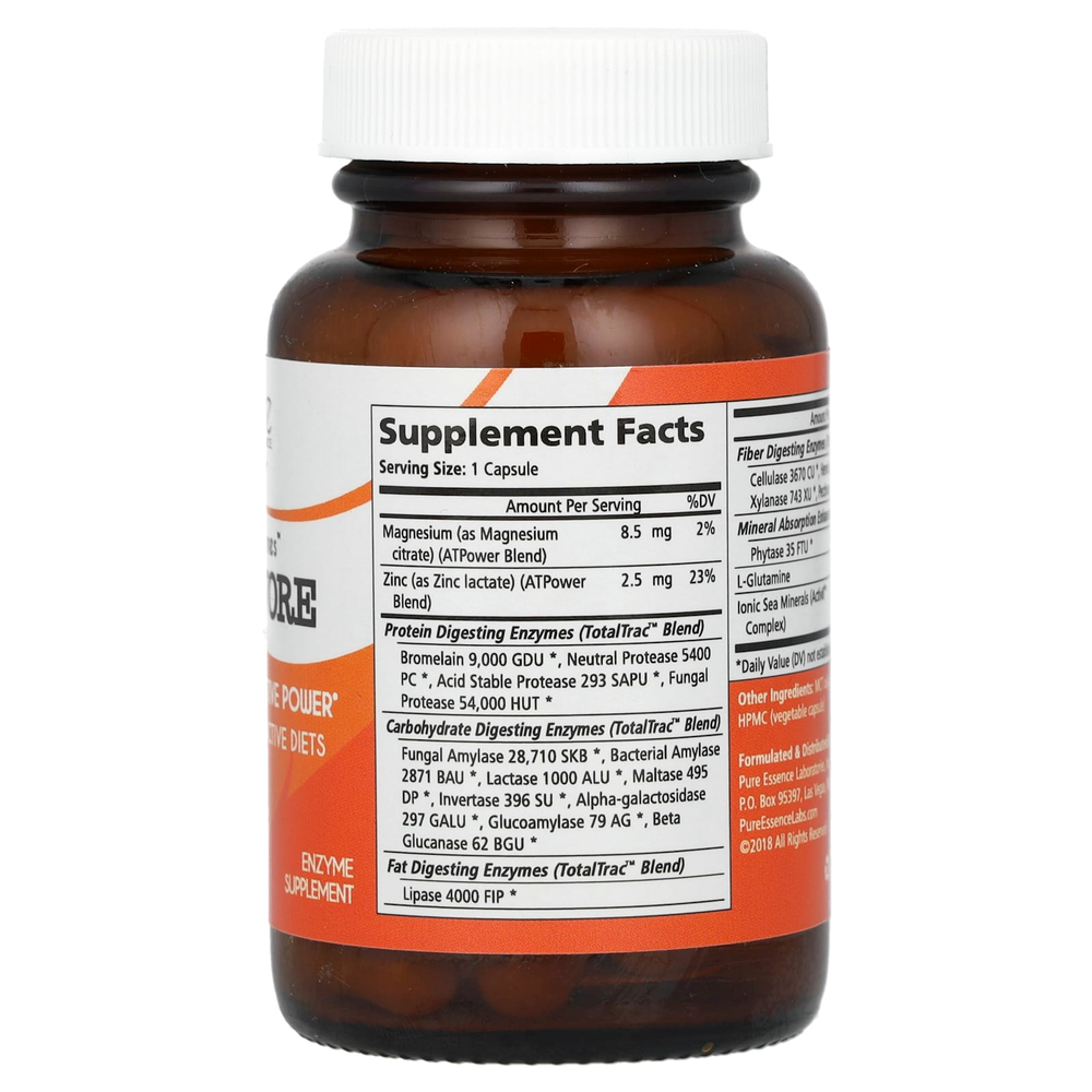 Pure Essence, Real-Zymes, Omnvore, 30 растительных капсул