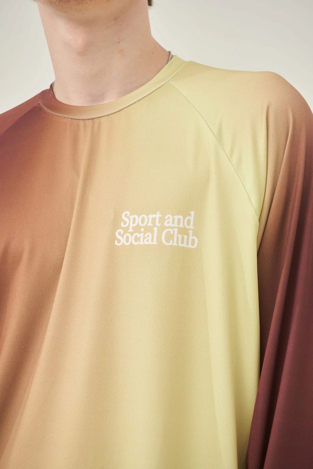 Лонгслив Called a Garment "C" Running медный+желтый неон