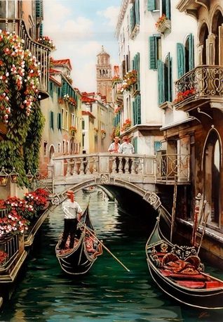 Картина «Цветущая венеция» (плекси арт) 70x100см.