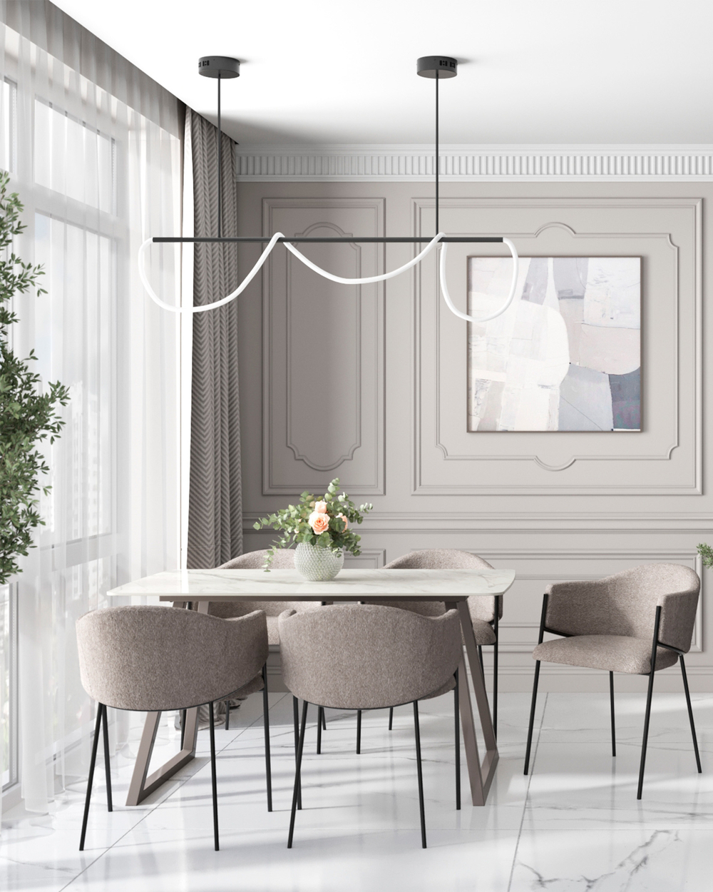 Стул обеденный Carmel серый