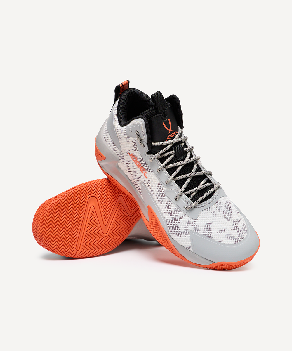 Кроссовки баскетбольные JÖGEL Playmaker, серый/оранжевый