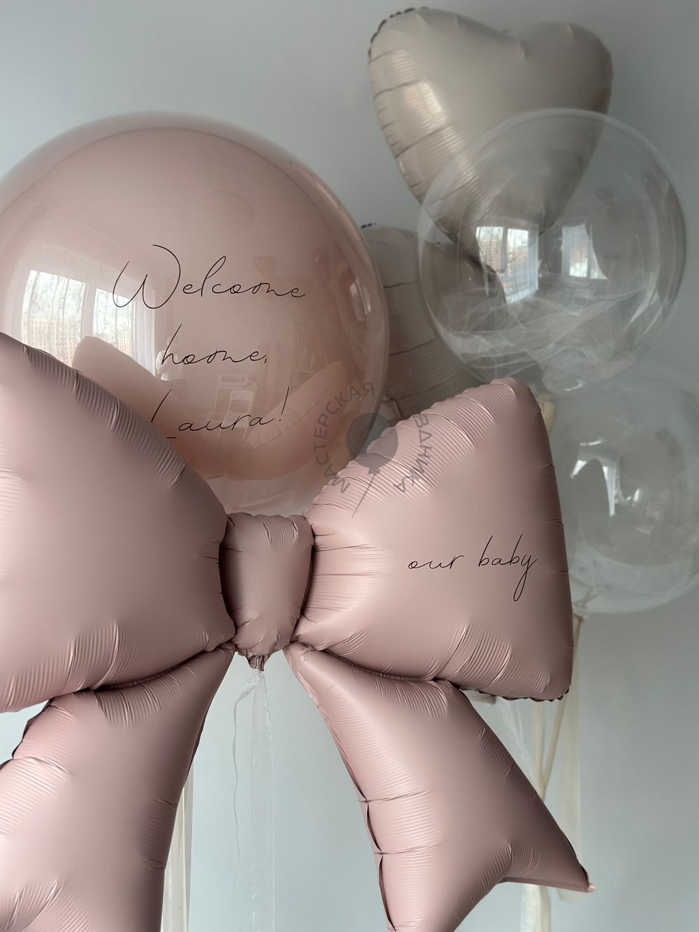Воздушные шары на выписку для девочки №8725  Изображение2
