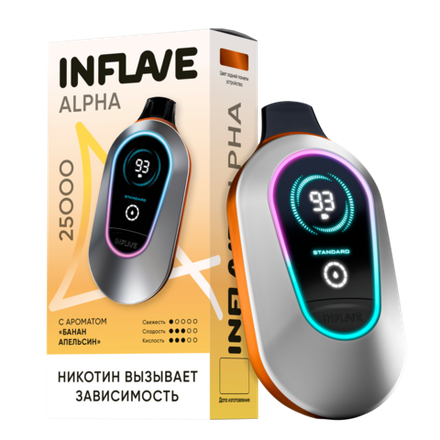Inflave Alpha Банан-апельсин 25000 затяжек 20мг (2%)