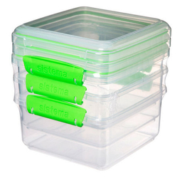 Набор контейнеров 3шт 1.2л Sistema Fresh зеленый