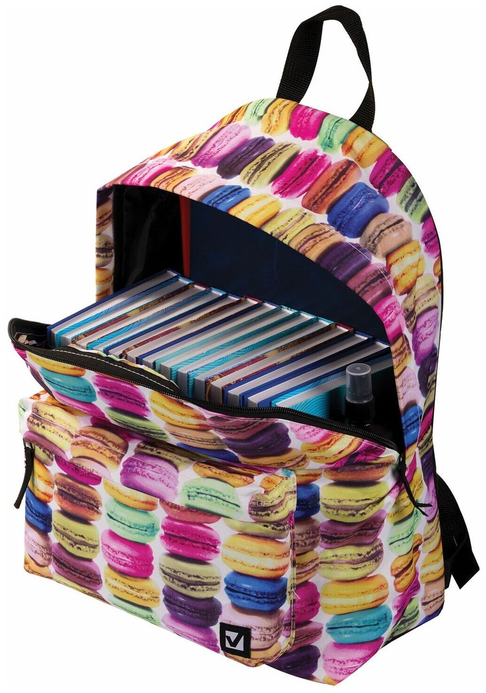Рюкзак BRAUBERG, универсальный, сити-формат, разноцветный, Сладости, 20 литров, 41х32х14 см, 225370