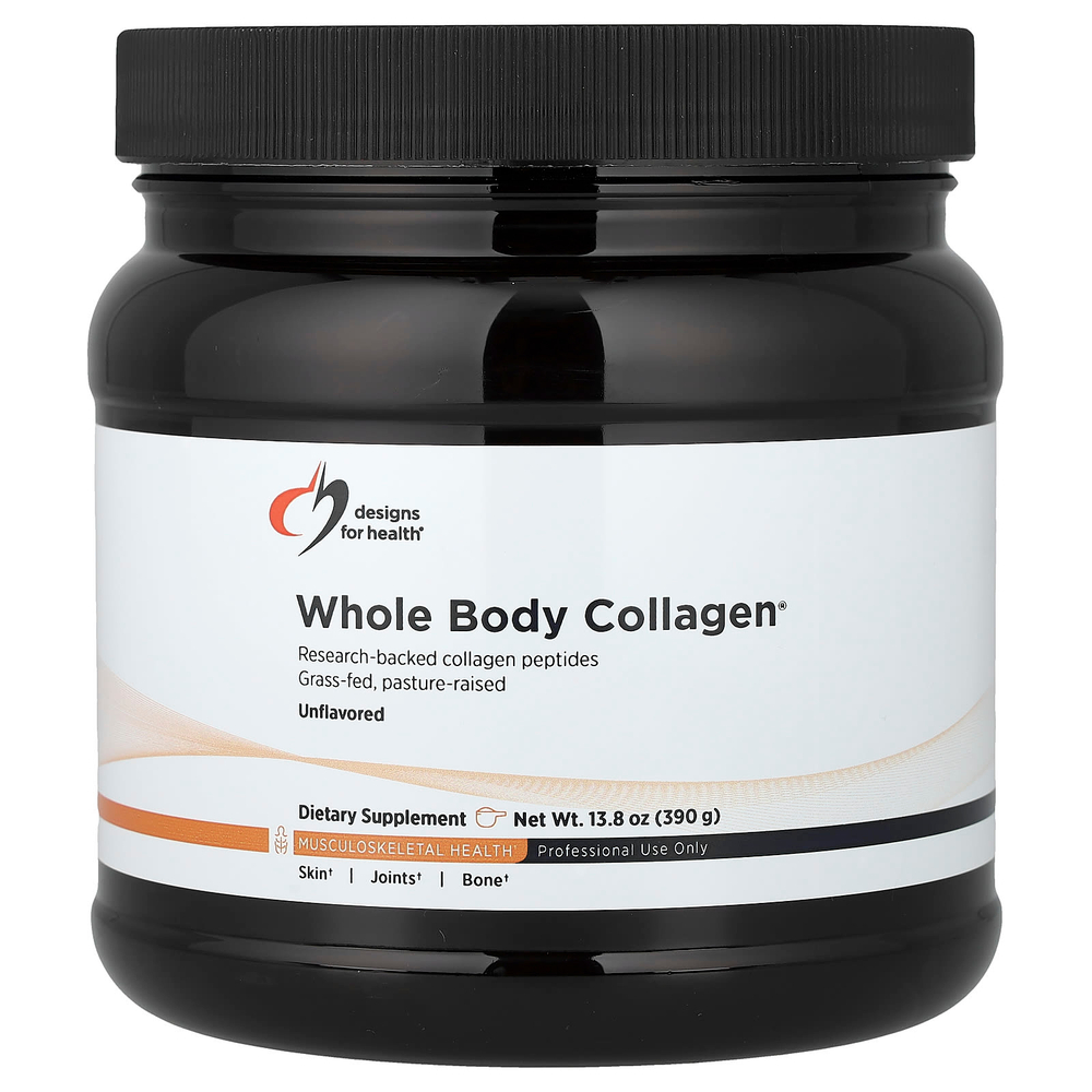 Designs For Health, Whole Body Collagen, коллаген, без добавок, 390 г (13,8 унции)