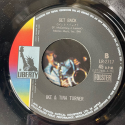 Винтажная виниловая пластинка 7 дюймов (маленькая пластинка) Proud Mary Get Back (Japan 1971)