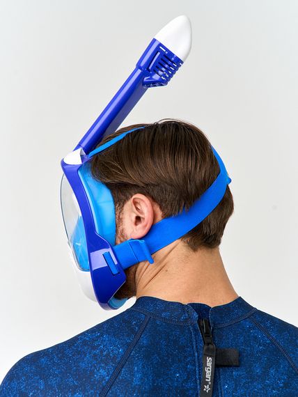 Маска полнолицевая Sargan Планета океан 2.0 синий/белый