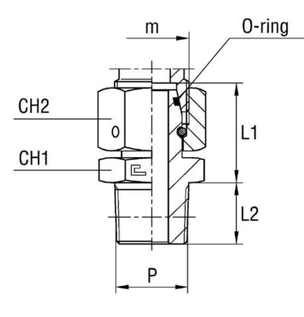 Штуцер FNС DL12 NPT3/8" CAST