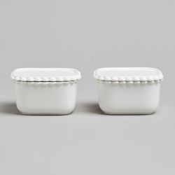 НАБОР ИКОРНИЦ LEFARD "PEARL" С КРЫШКАМИ 2 ШТ. КВАДРАТ. 10*5,5 СМ 200 МЛ