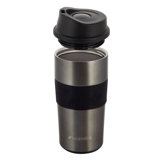 Термокружка 480 мл. из нержавеющей стали Kamille KM 2150A с TPR вставкой
