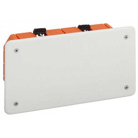 Распаячная коробка ЭРА KRP-172-96-45 скрытой установки красно-белая 172х96х45мм для полых стен саморезы крышка IP20