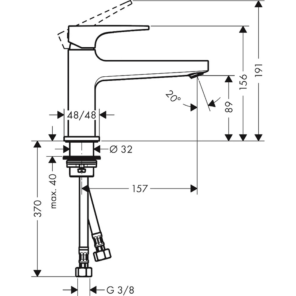 Смеситель для раковины Hansgrohe Metropol 32503000 хром