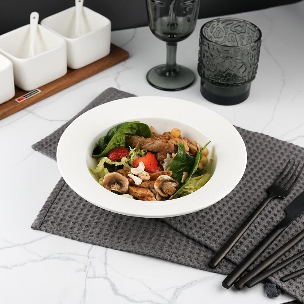 Тарелка глубокая 500 мл d 21 см h6,5 см белая фарфор P.L. Proff Cuisine NEW [4]