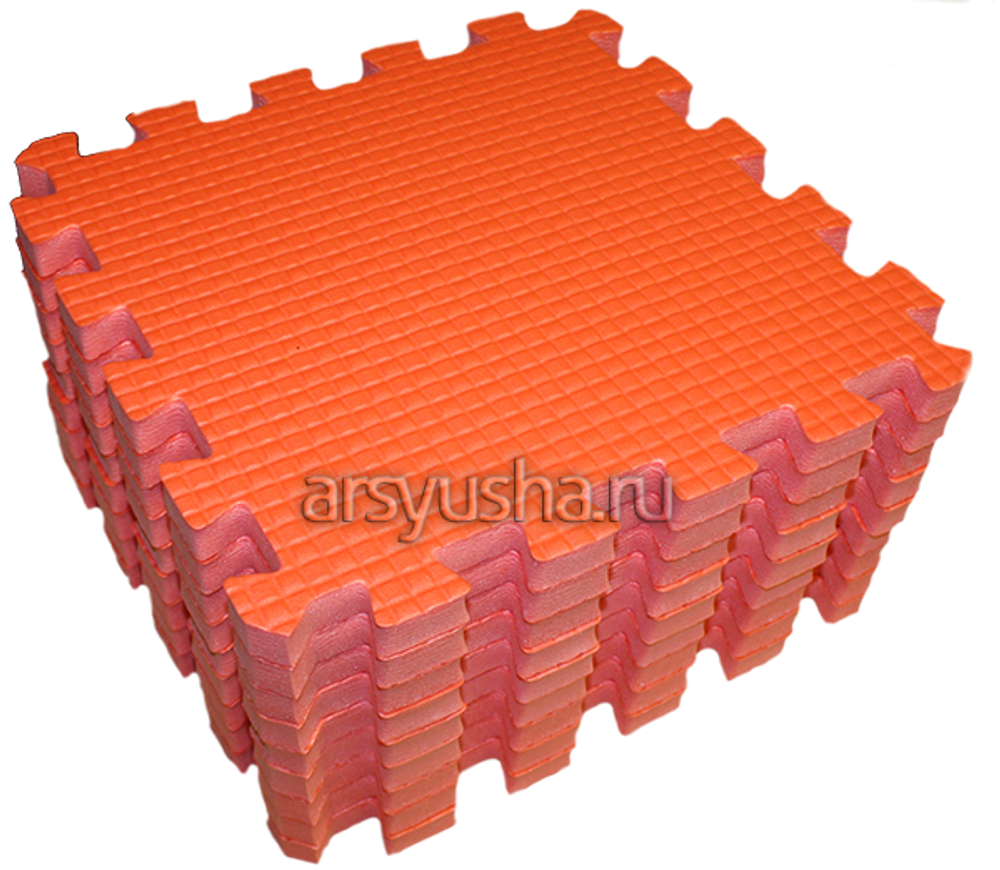 Коврик-пазл BABYPUZZ (9 плит 33x33x2см, ~1кв.м./уп) Оранжевый