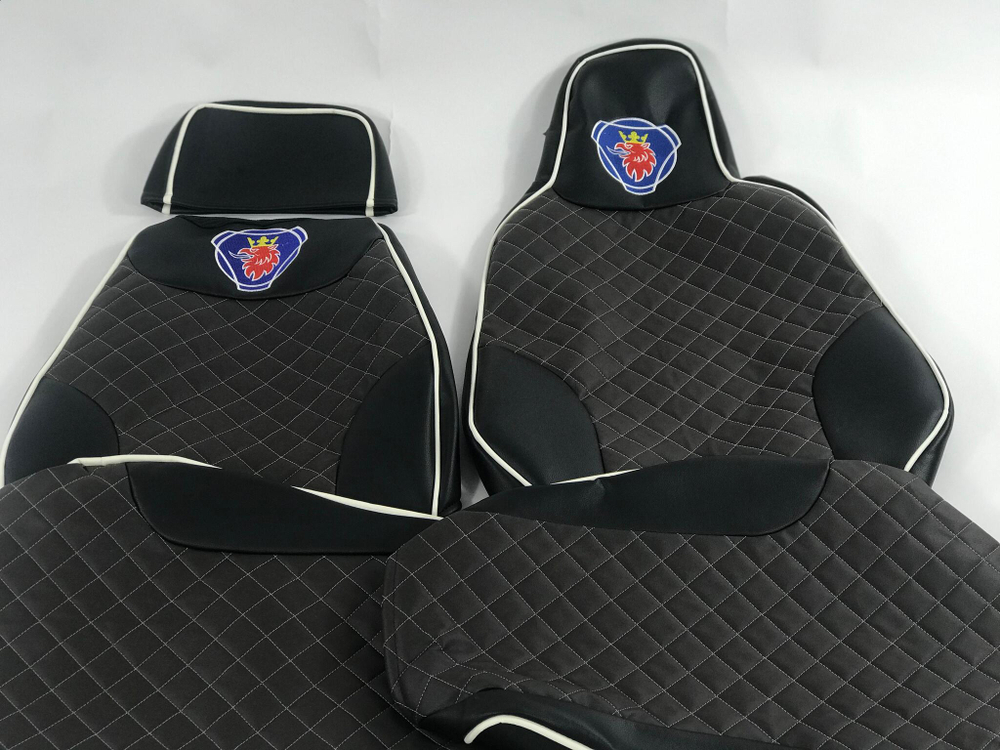 Чехлы Премиум стеганные кожаные SCANIA Streamline MIX от 2014- г. S24
