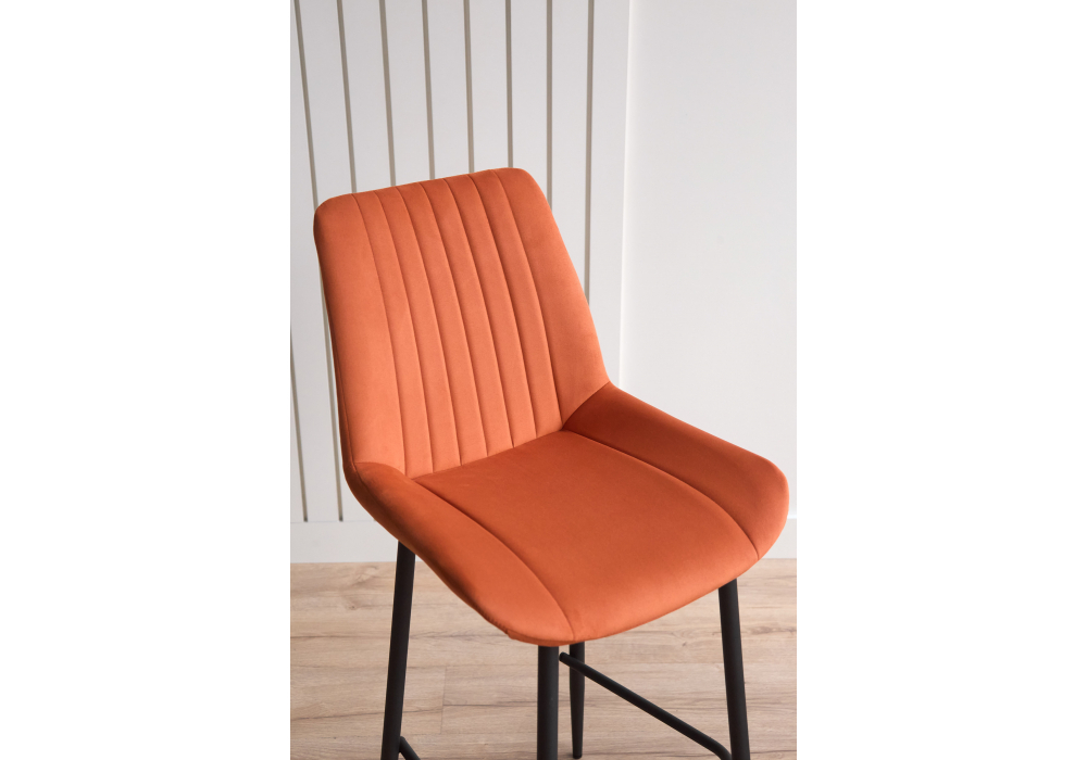 Барный стул Woodville Седа 360 терракотовый (zd 432), черный np, ножки черные