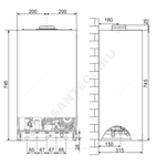 Котел настенный газовый конвекционный 16.7 кВт двухконтурный CARES XC 15 FF Ariston 3301684