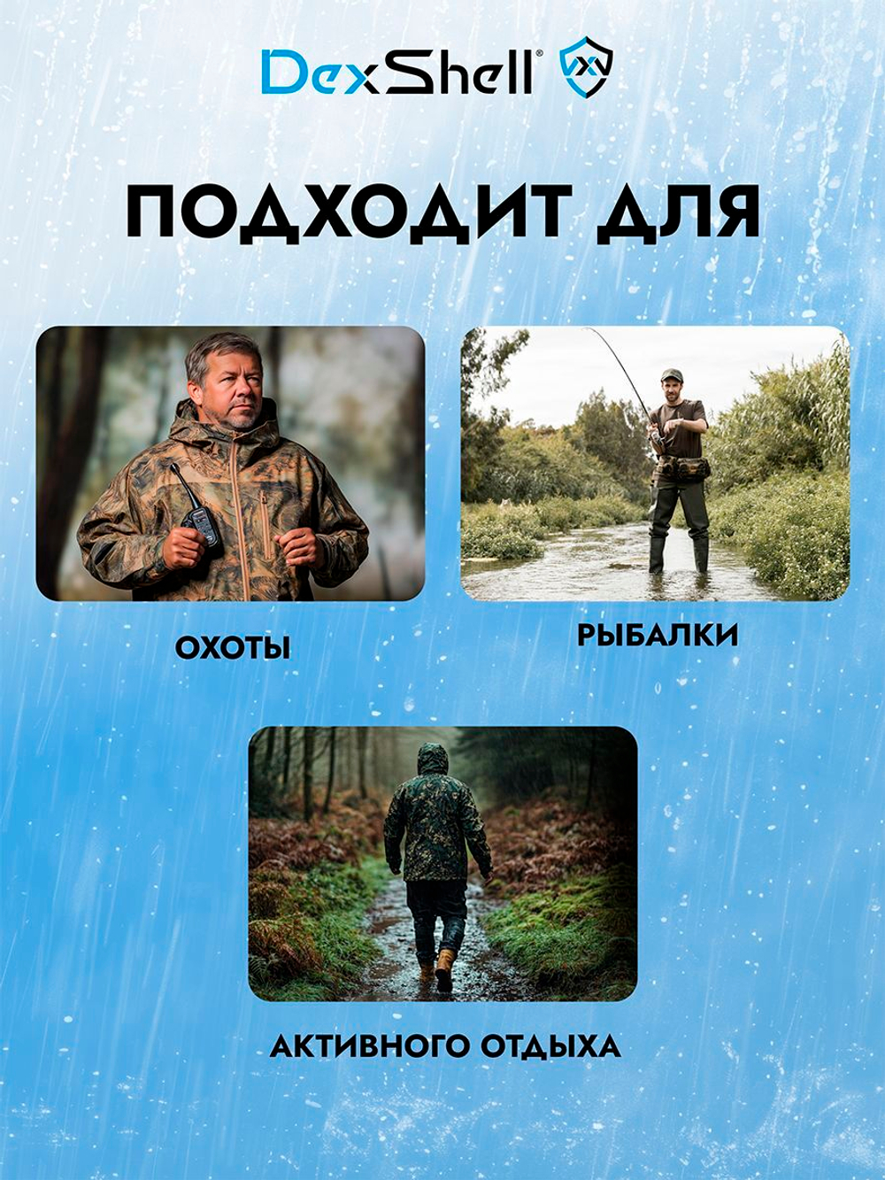 Водонепроницаемые носки Dexshell StormBLOK камуфляжный S (36-38)