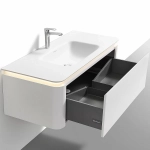 Тумба с раковиной Black&White Universe 120 U925.1200 матовый молочный белый