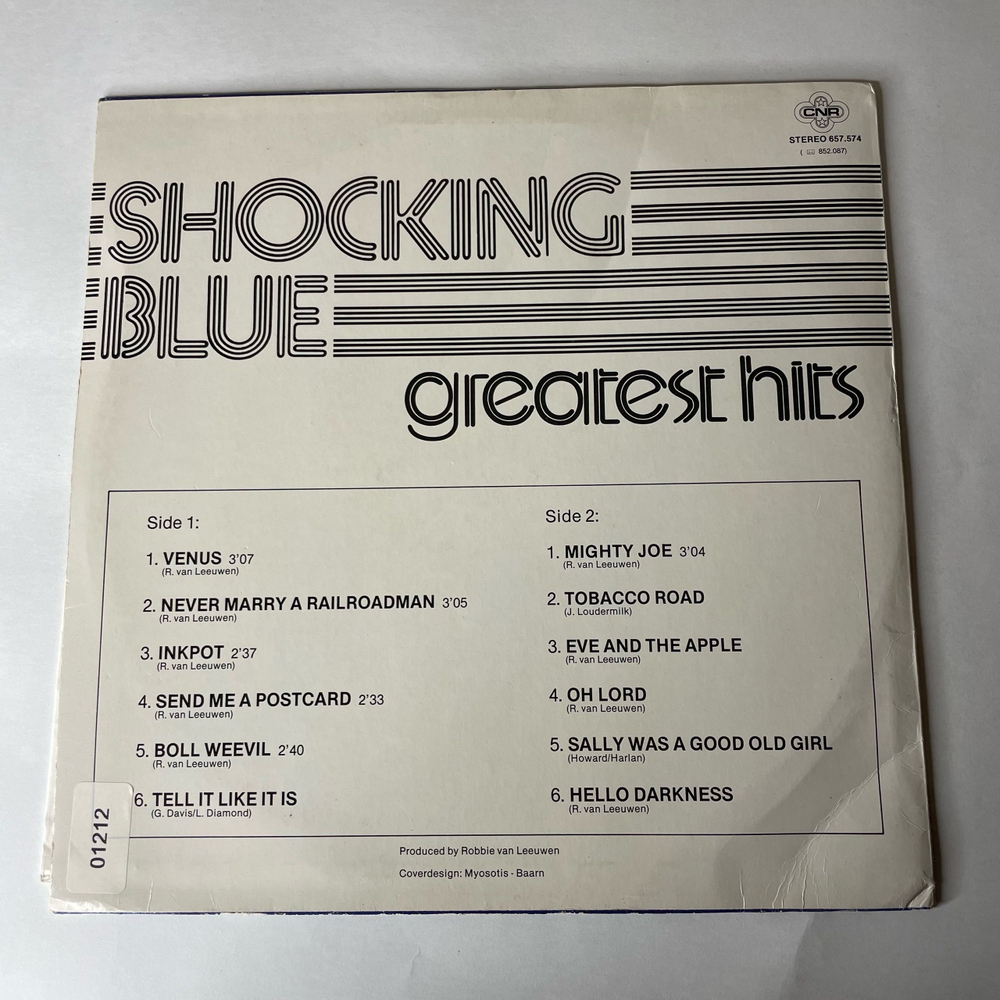 Винтажная виниловая пластинка LP Сборник Shocking Blue Greatest Hits (Нидерланды 1980)