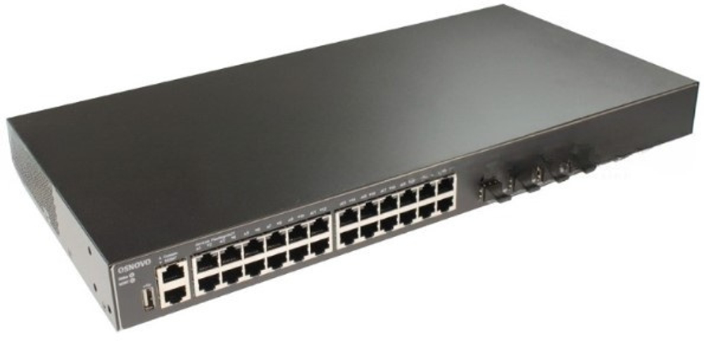 Коммутатор управляемый OSNOVO SW-24G4X-L3ST