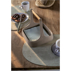 Салфетка подстановочная овальная двухсторонняя fabric, мятная