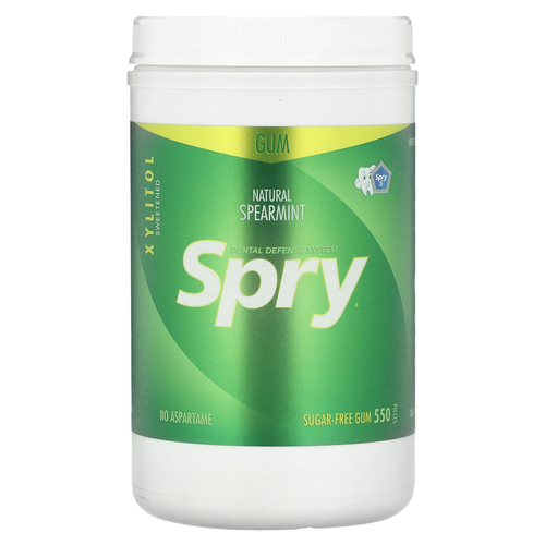 Xlear, Spry, жевательная резинка, натуральная мята, без сахара, 550 шт.