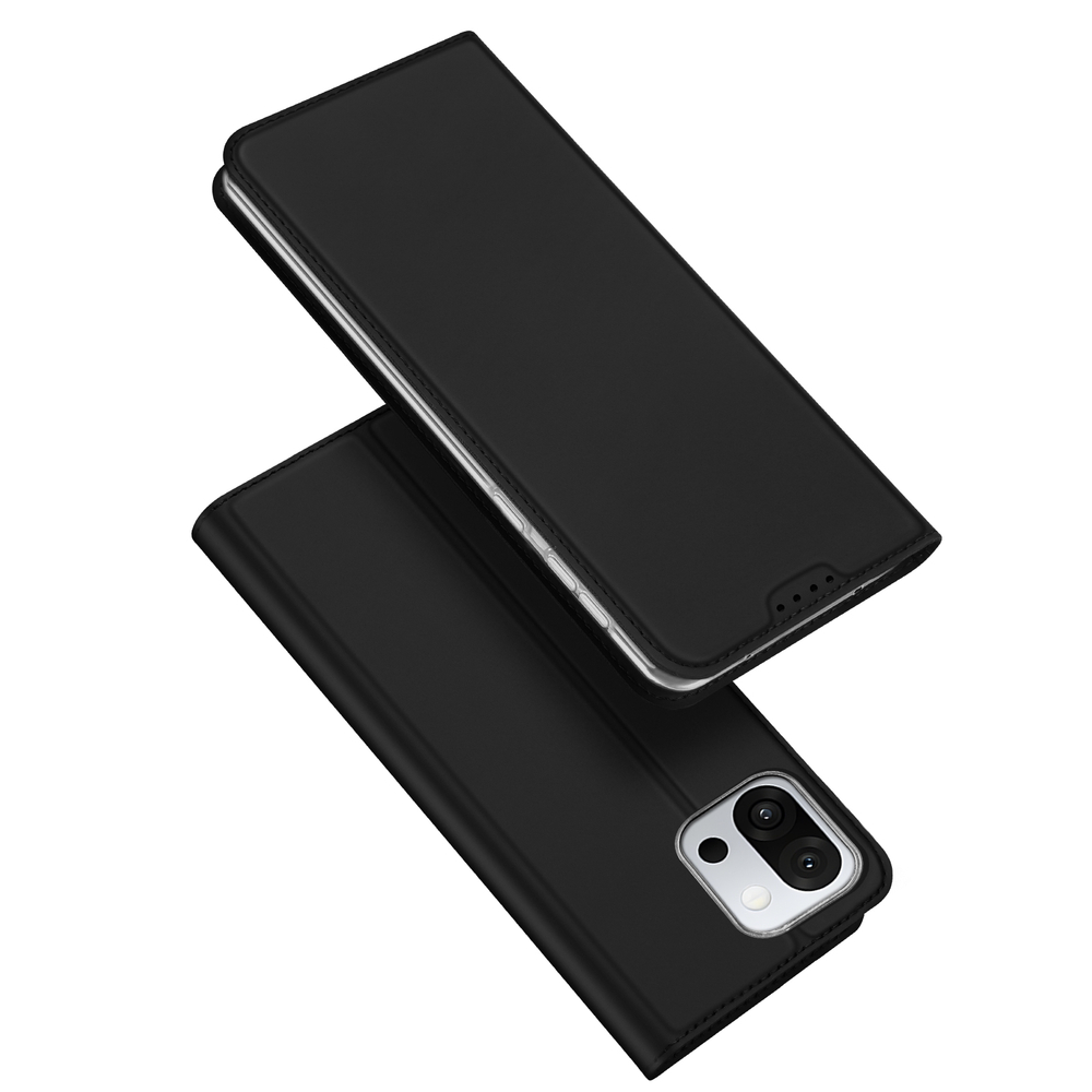Чехол книжка из PU кожи черного цвета от Dux Ducis для смартфона OnePlus 13T и 13S, серия Skin Pro Series Case