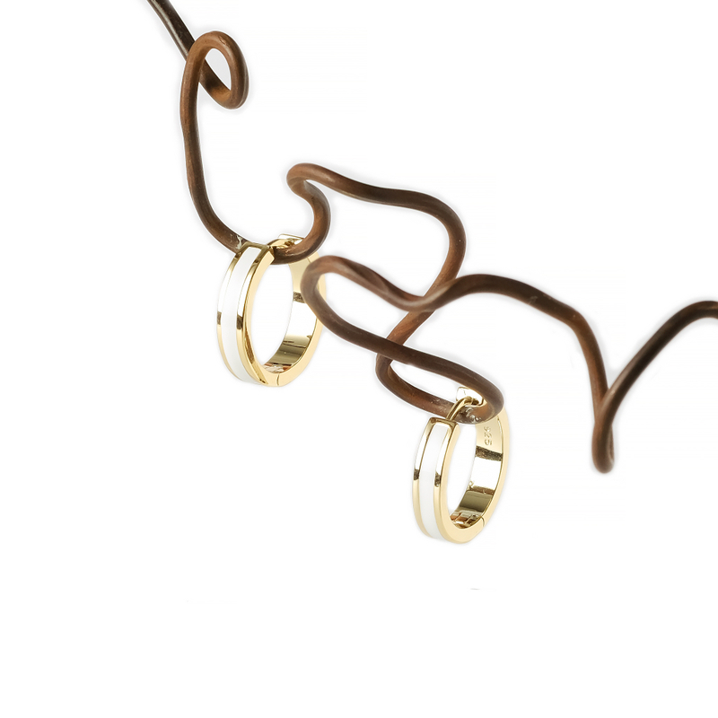 white enamel hoop mini