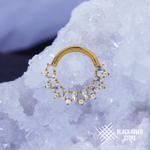 Кликер Bloom Crystal PVD Yellow 1.2мм