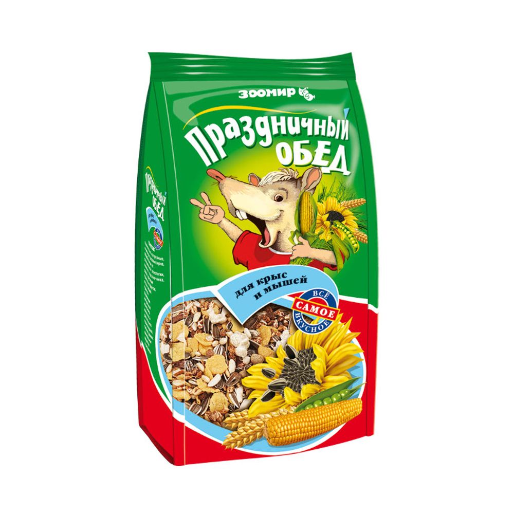 ЗООМИР Праздничный обед для крыс и мышей 250 гр