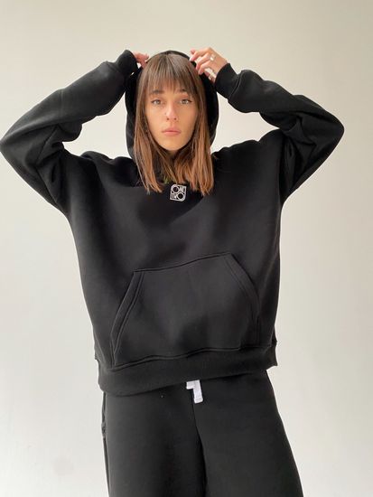 Худи ONE TWO HOODIE LOGO (черный)