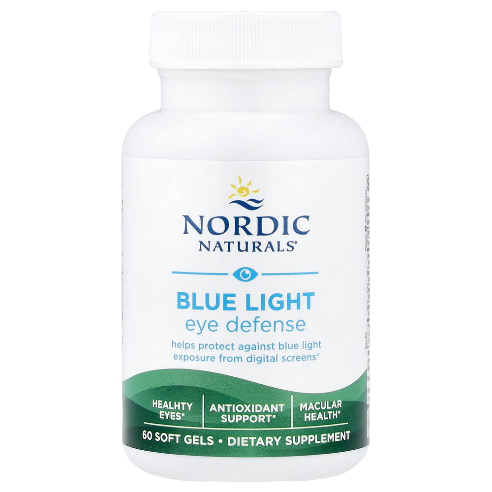 Nordic Naturals, средство для защиты глаз от синего излучения, 60 капсул