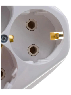 Розетка трехмест. скр. уст. с з/к (ток 16А) РС10/16-835 в инд.упак.