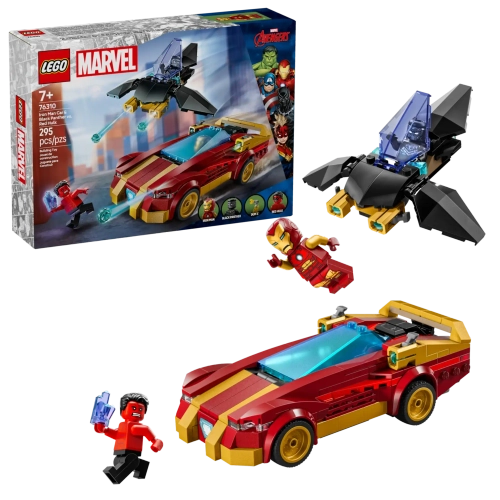 Конструктор LEGO Marvel 76310 Машина Железного человека и Черная пантера против Красного Халка