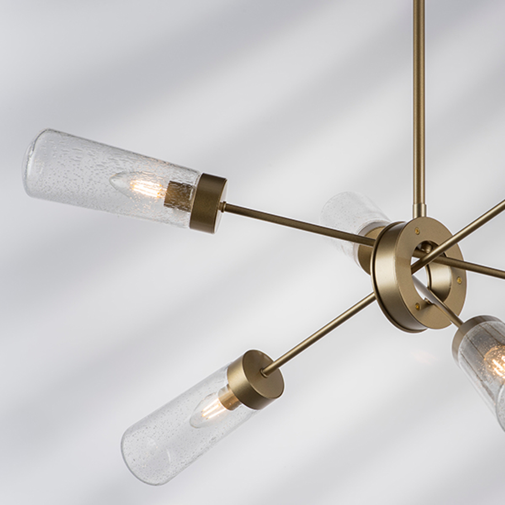 690063 Люстра CROTONE 6х40W E14 ШАМПАНЬ/ПРОЗРАЧНЫЙ