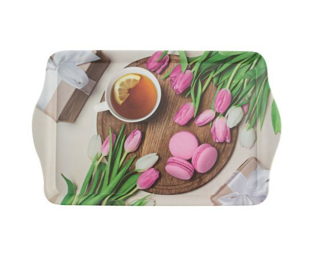 Поднос сервировочный FANTASIA, 38,5х24,5х2,8см, термостойкий пластик 8258 Mallony