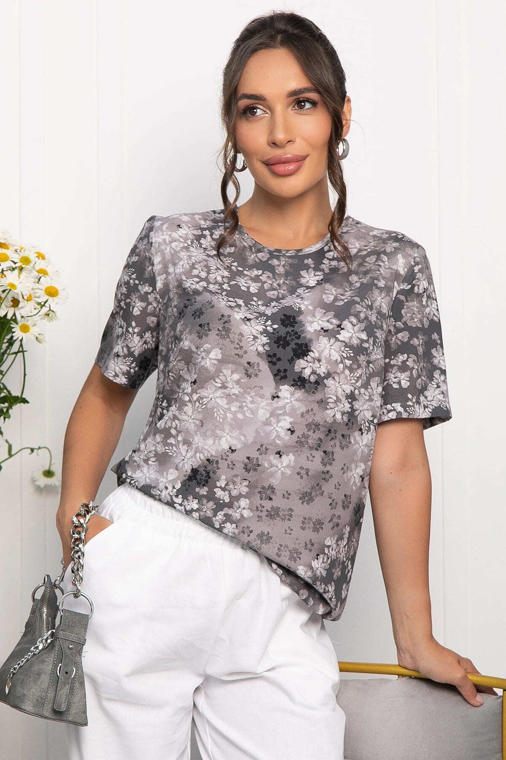 Блуза Вечерний свет (серая) Б14005-25М LT Collection