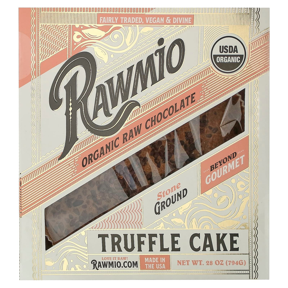 Rawmio, Органический шоколадный торт с трюфелем, 794 г (28 унций)