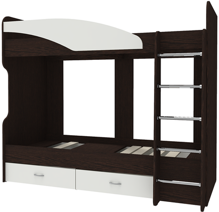 Двухъярусная кровать КарИВи Мийа 2 Венге Белый