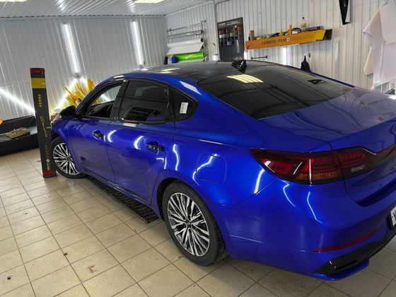 Пленка PET перламутровая синяя глянцевая Ocean Blue Carbins