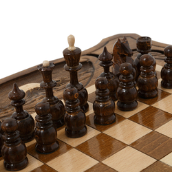 Шахматы + Нарды резные c Араратом 40, Haleyan kh114