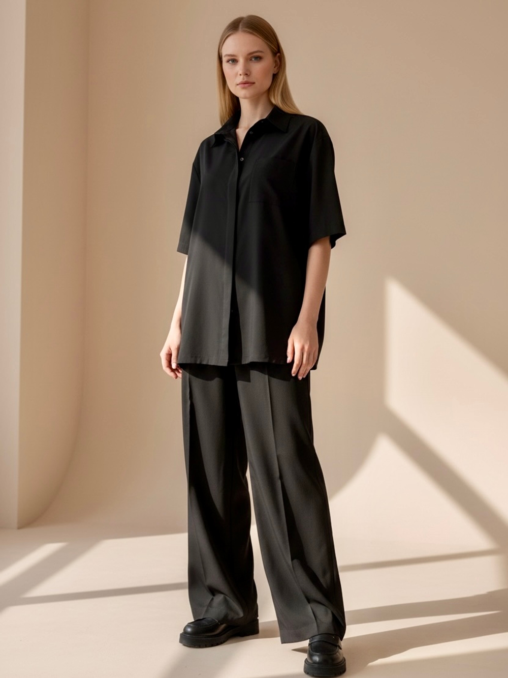 Рубашка прямая свободная для парикмахера